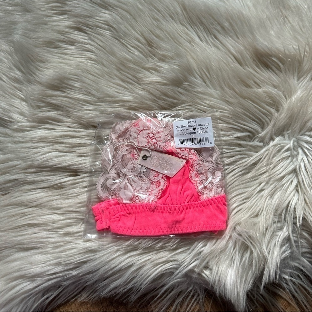FREE PEOPLE x HAH In The Double Bralette In Bubble Gum - Picture 4 of 5